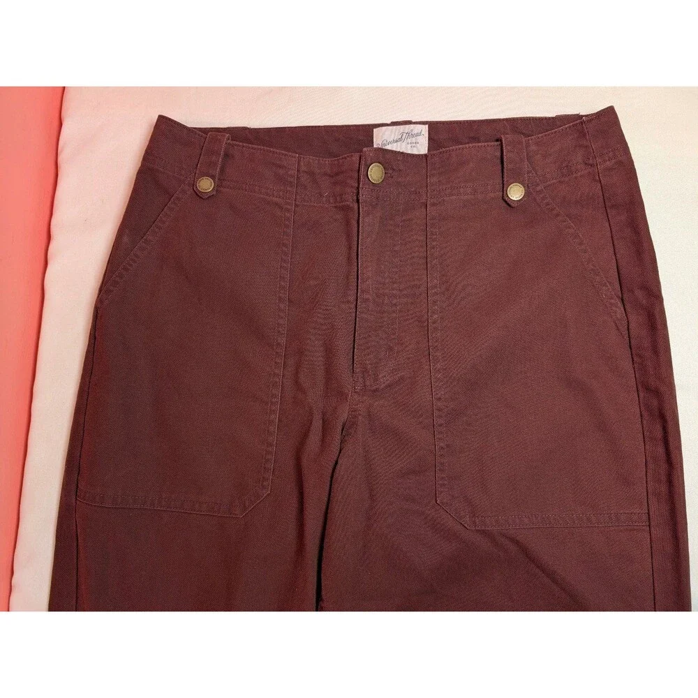 Women's Universal Thread Mid Rise Straight Leg Cargo Pants Brown Size 10